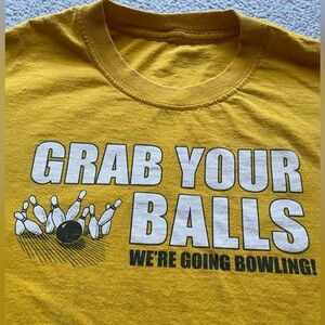 Yellow bowling tshirt (M)